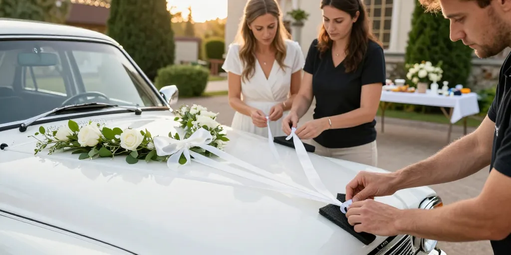 comment decorer une voiture pour mariage