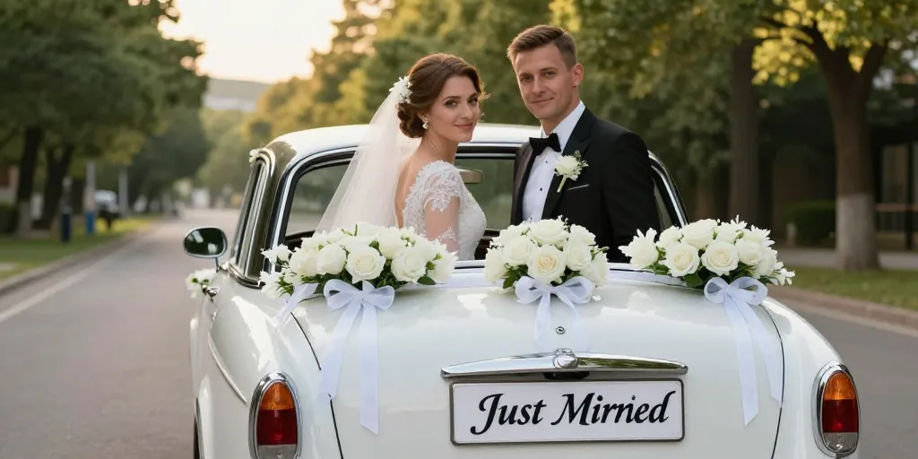 comment faire décoration voiture mariage