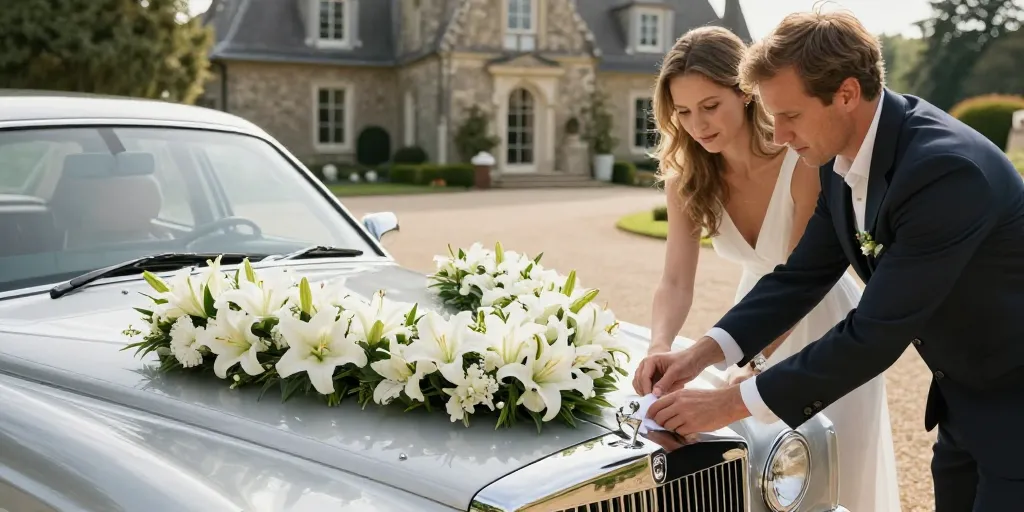 comment faire décoration voiture mariage