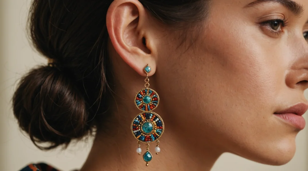 boucles d'oreilles asymétriques tendance