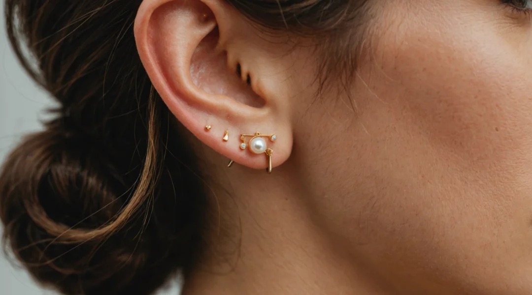 boucle d'oreille trois trous